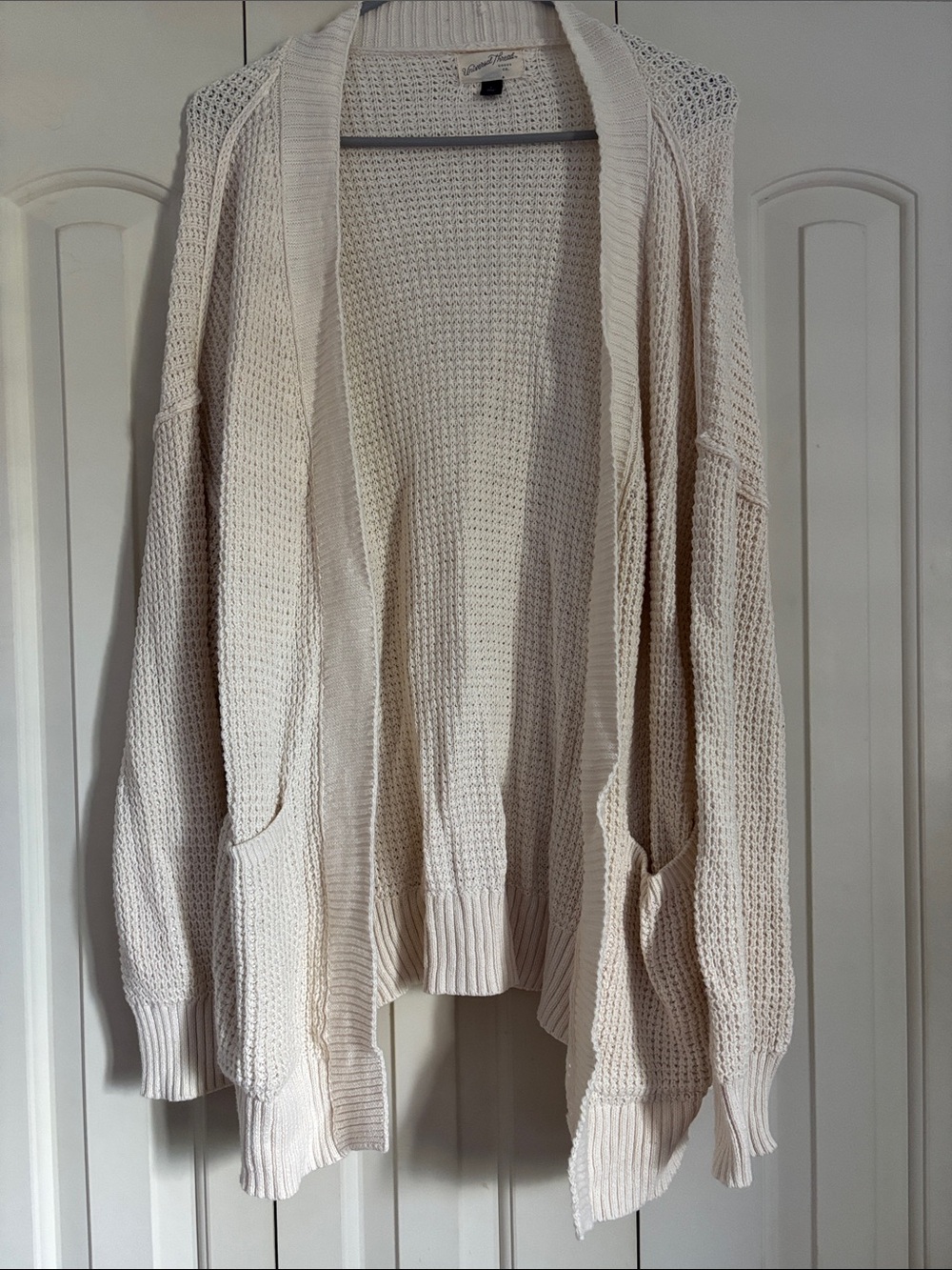 Universal Thread Open-Front Knit Cardigan in Cream
